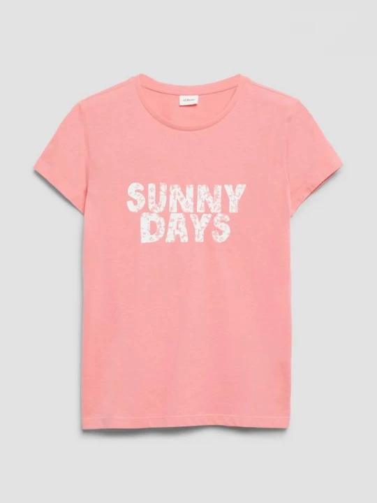 Foto van product Los T-shirt met print s.Oliver roze