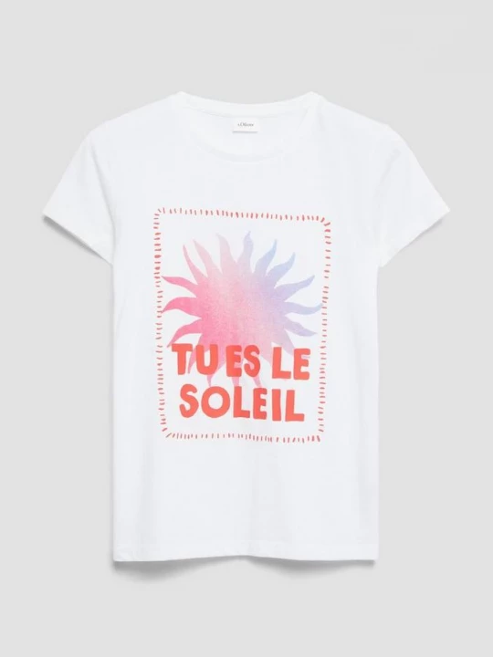Foto van product Los T-shirt met print s.Oliver wit