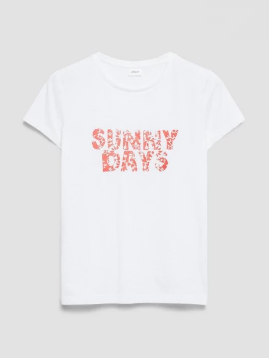 Foto van product Los T-shirt met print s.Oliver wit