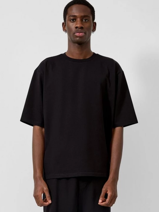 Foto van product Los T-shirt van zware jersey QS zwart