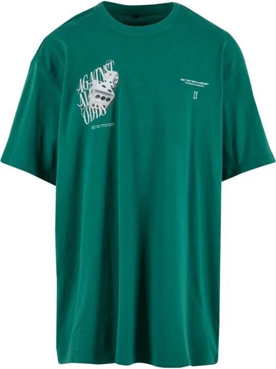 Foto van product Lost Youth Shirt 'AGAINST ALL V.1' groen / wit