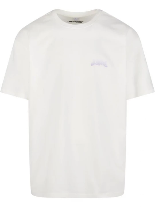 Foto van product Lost Youth Shirt 'Flowers' pasteelgeel / pastellila / pastelroze / wit