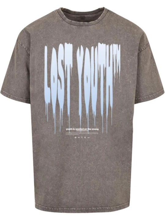 Foto van product Lost Youth Shirt lichtblauw / taupe / wit