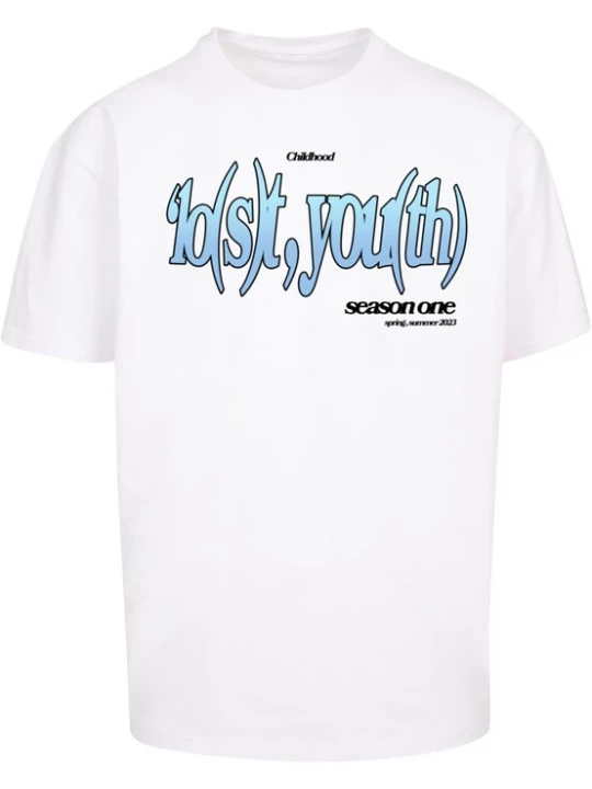 Foto van product Lost Youth Shirt lichtblauw / zwart / wit