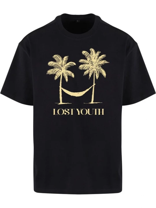 Foto van product Lost Youth Shirt 'Right Direction' lichtgeel / zwart