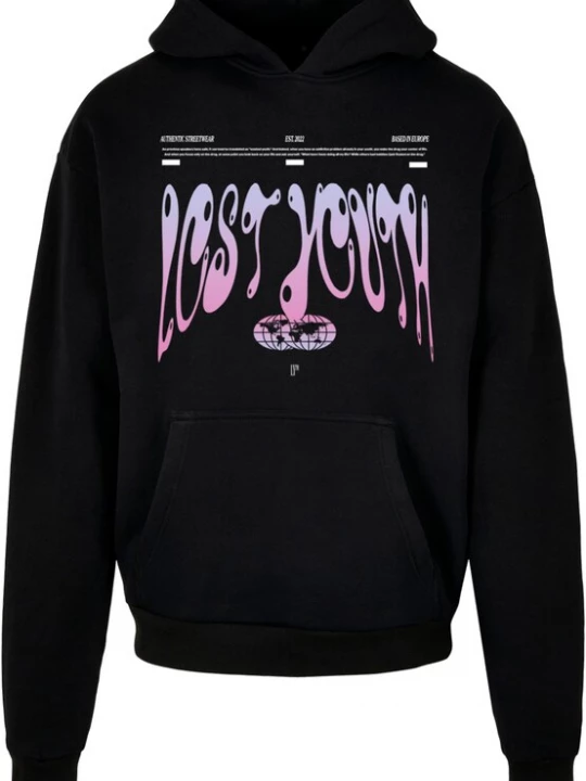 Foto van product Lost Youth Sweatshirt 'Authentic' pastellila / lichtroze / zwart / wit