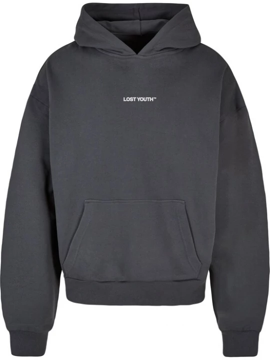 Foto van product Lost Youth Sweatshirt 'Chaos' donkergrijs / lila / wit