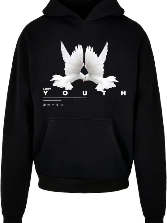 Foto van product Lost Youth Sweatshirt 'Dove' pastelrood / zwart / wit