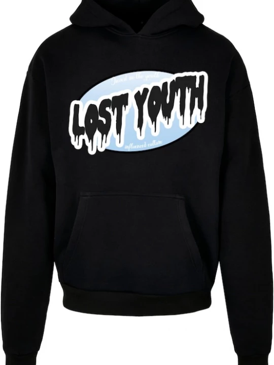 Foto van product Lost Youth Sweatshirt 'Invest' lichtblauw / zwart / wit