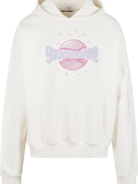 Foto van product Lost Youth Sweatshirt 'Qauke V.2' grijs / wijnrood / wit