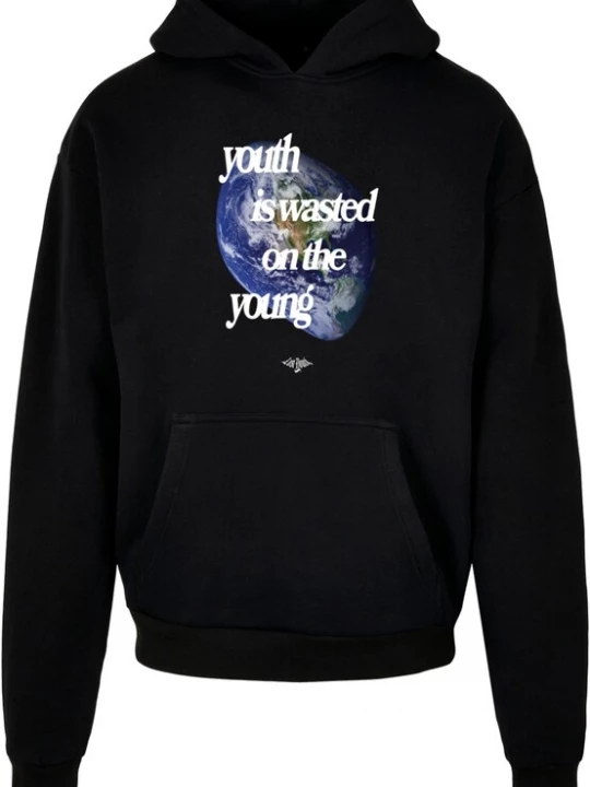 Foto van product Lost Youth Sweatshirt 'World' donkerblauw / groen / zwart / wit
