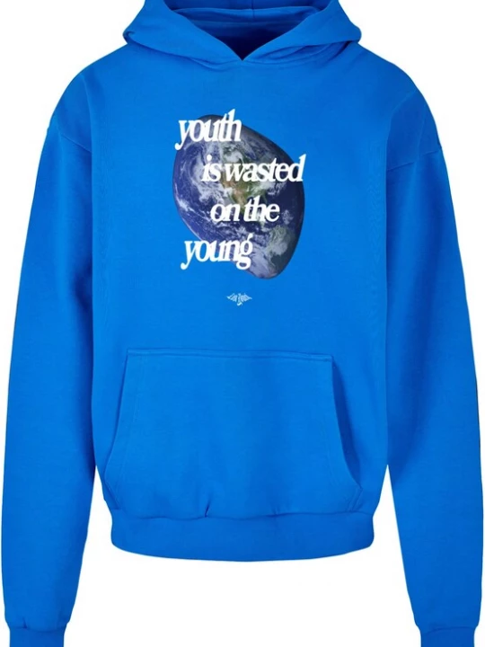 Foto van product Lost Youth Sweatshirt 'World' kobaltblauw / donkerblauw / grasgroen / wit