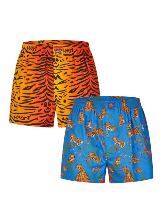 Foto van product Lousy Livin Boxershorts blauw / oranje / pink / zwart