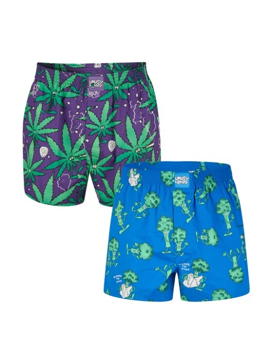 Foto van product Lousy Livin Boxershorts 'Weedy & Broccoli' lila