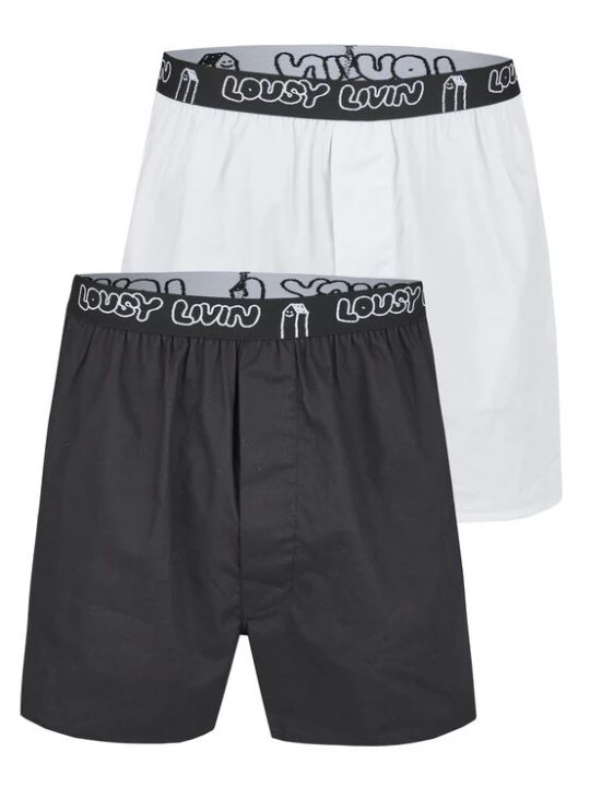 Foto van product Lousy Livin Boxershorts zwart / wit