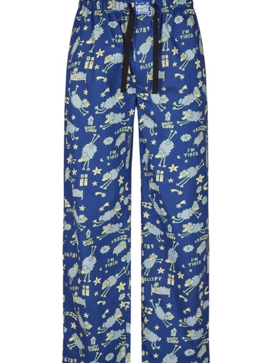 Foto van product Lousy Livin Pyjamabroek crème / blauw / hemelsblauw