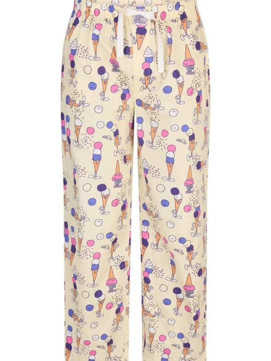 Foto van product Lousy Livin Pyjamabroek 'Icecream' geel