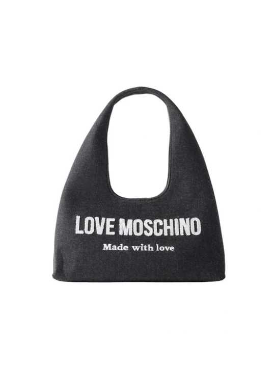 Foto van product Love Moschino Schoudertas black denim / wit