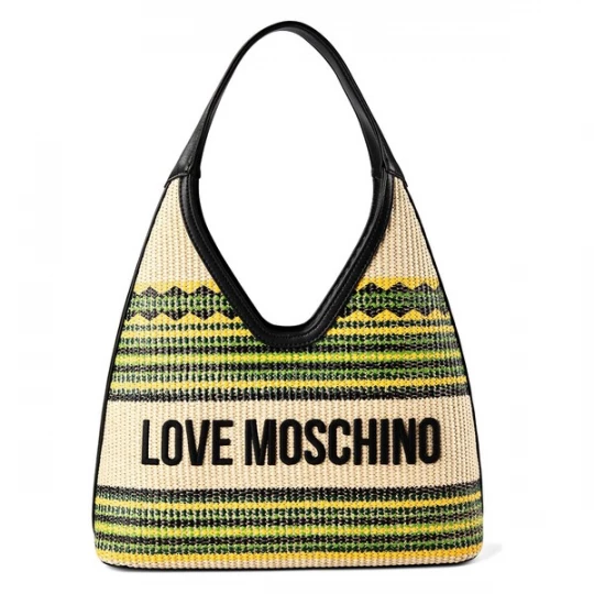 Foto van product Love Moschino Schoudertas 'Sunset Stripes' beige / appel / zwart