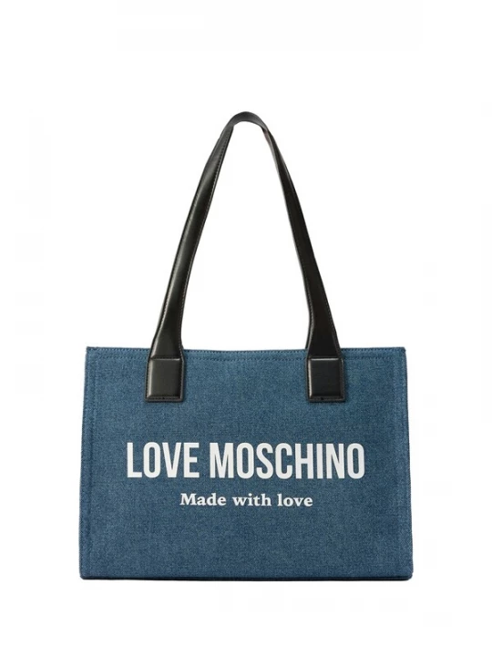 Foto van product Love Moschino Shopper 'Love' blauw denim / zwart / wit