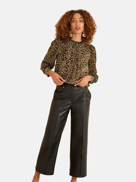 Foto van product love & roses Blouse beige / camel / olijfgroen