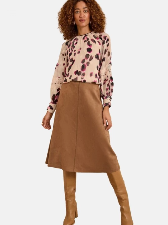 Foto van product love & roses Blouse beige / fuchsia / zwart