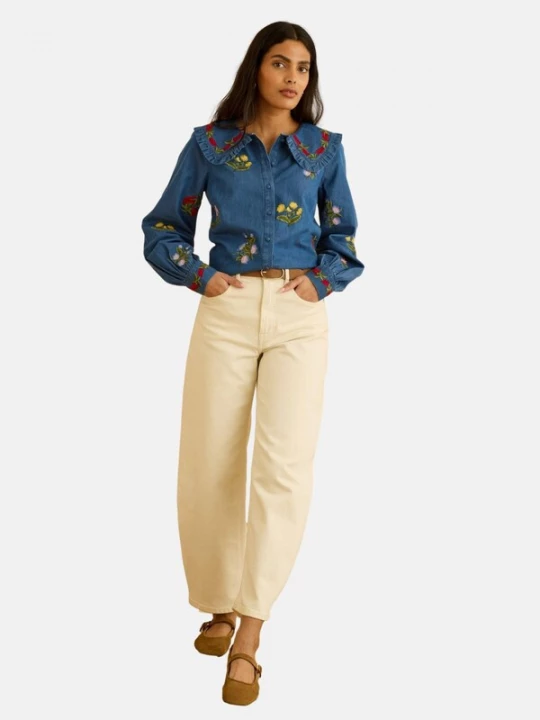 Foto van product love & roses Blouse blauw / geel / groen / rood