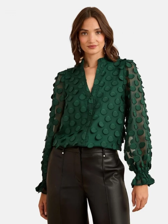 Foto van product love & roses Blouse donkergroen