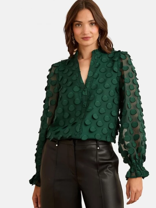 Foto van product love & roses Blouse donkergroen