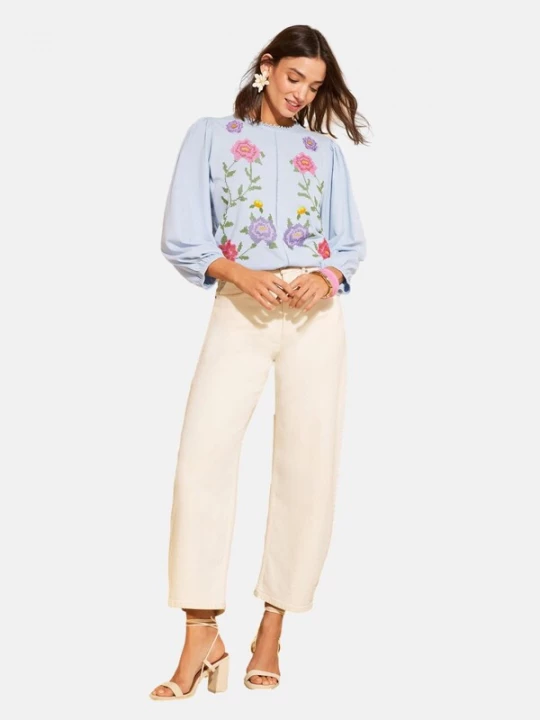 Foto van product love & roses Blouse lichtblauw / groen / lavendel / lichtroze
