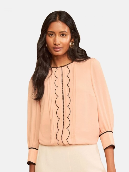 Foto van product love & roses Blouse perzik / zwart
