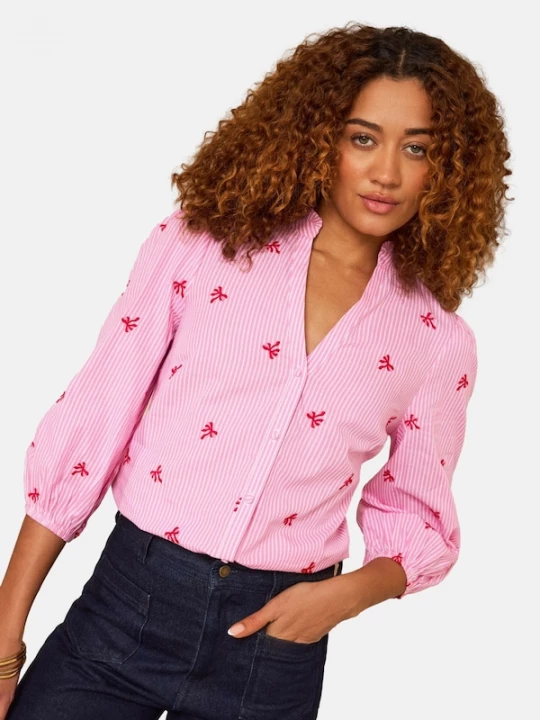 Foto van product love & roses Blouse pink / rood / wit