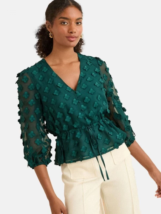 Foto van product love & roses Blouse smaragd