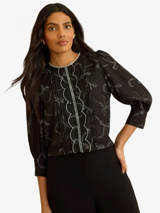 Foto van product love & roses Blouse zwart / wit