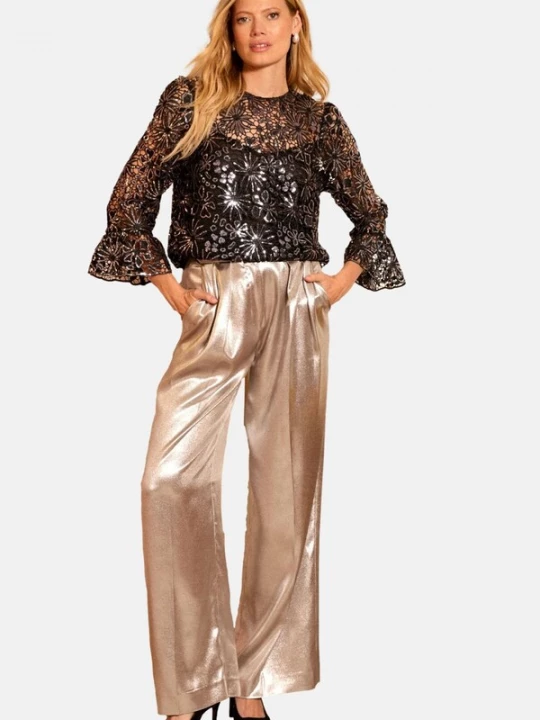 Foto van product love & roses Blouse zwart / zilver