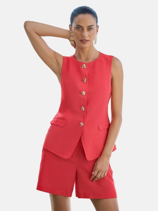Foto van product love & roses Bodywarmer rood gemêleerd