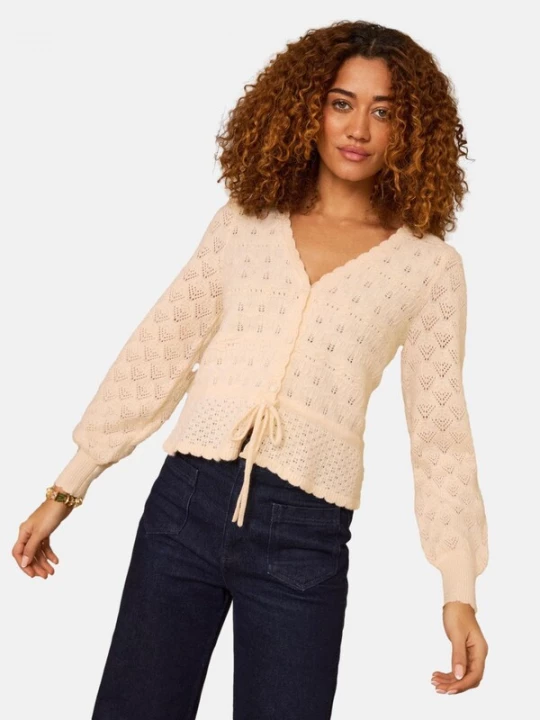 Foto van product love & roses Gebreid vest beige