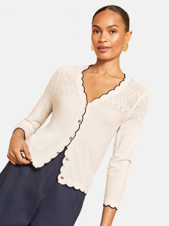 Foto van product love & roses Gebreid vest lichtbeige