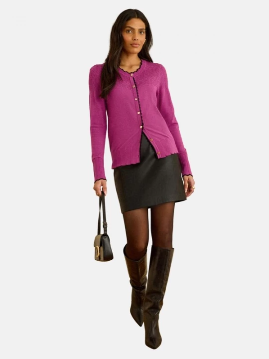 Foto van product love & roses Gebreid vest pink / zwart
