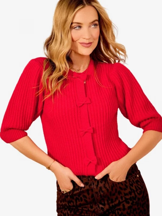 Foto van product love & roses Gebreid vest rood