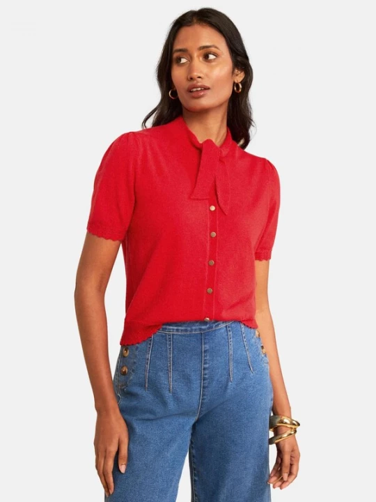 Foto van product love & roses Gebreid vest rood