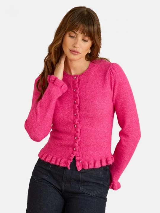 Foto van product love & roses Gebreid vest roze gemêleerd