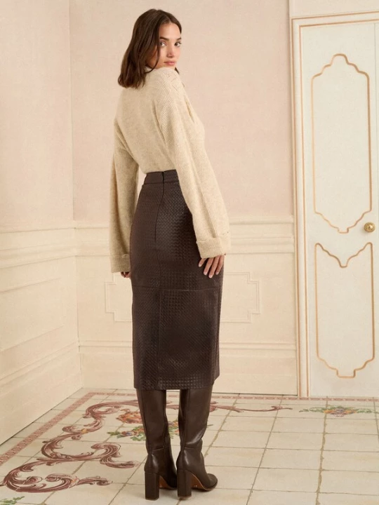 Foto van product love & roses Rok chocoladebruin