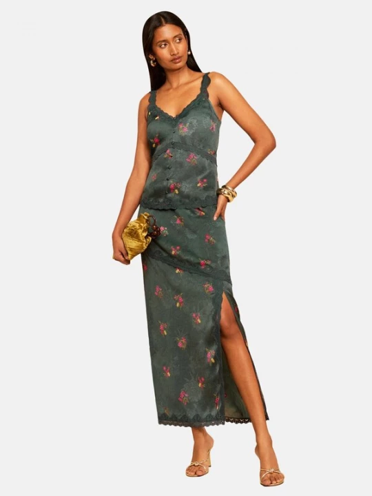 Foto van product love & roses Rok cyaan blauw / lichtgeel / jade groen / lichtroze