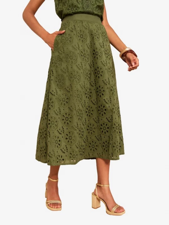Foto van product love & roses Rok olijfgroen