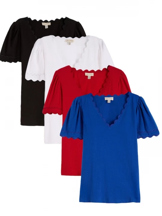 Foto van product love & roses Shirt blauw / rood / zwart / wit