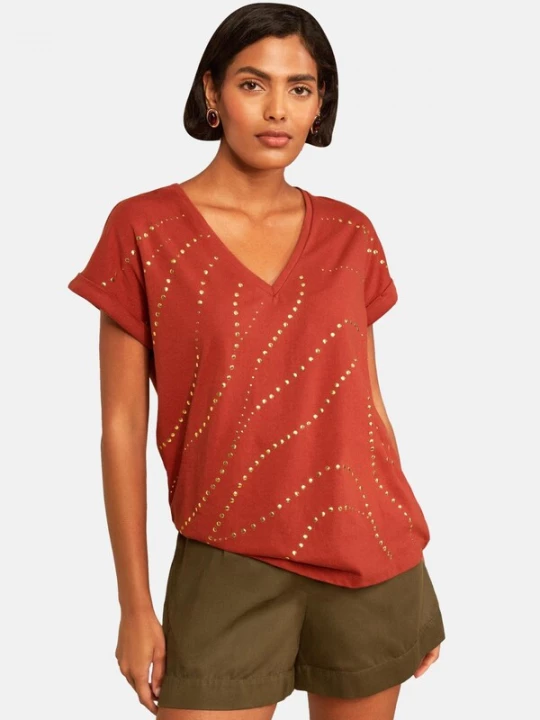 Foto van product love & roses Shirt bruin