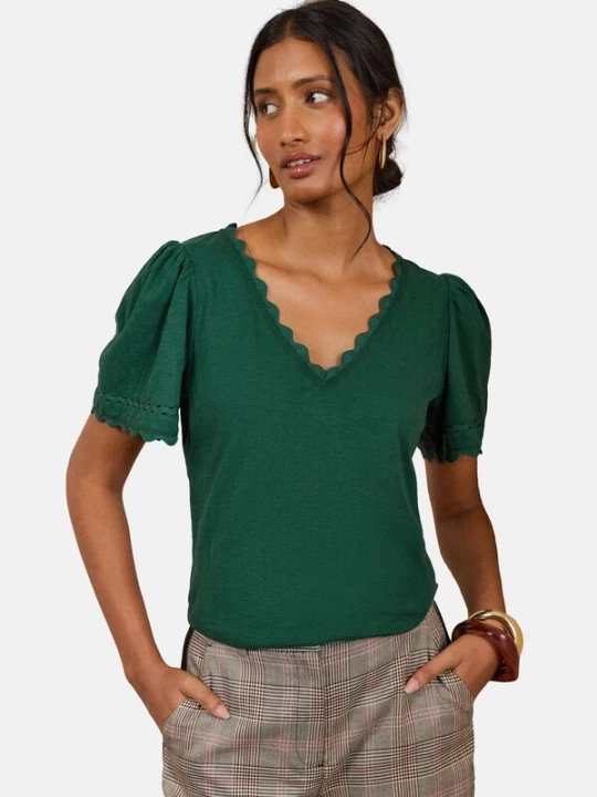 Foto van product love & roses Shirt donkergroen