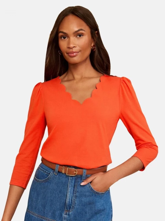 Foto van product love & roses Shirt donkeroranje