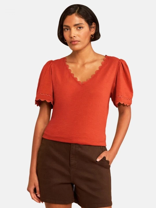 Foto van product love & roses Shirt donkeroranje